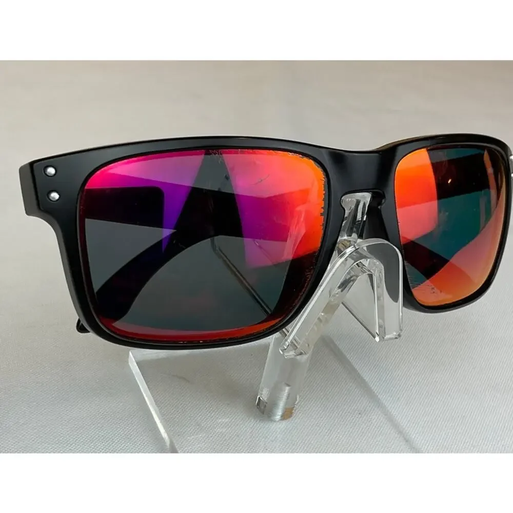 Oakley Holbrook Sunglasses - Matte Black Frame, Prizm Ruby Lenses OO9102